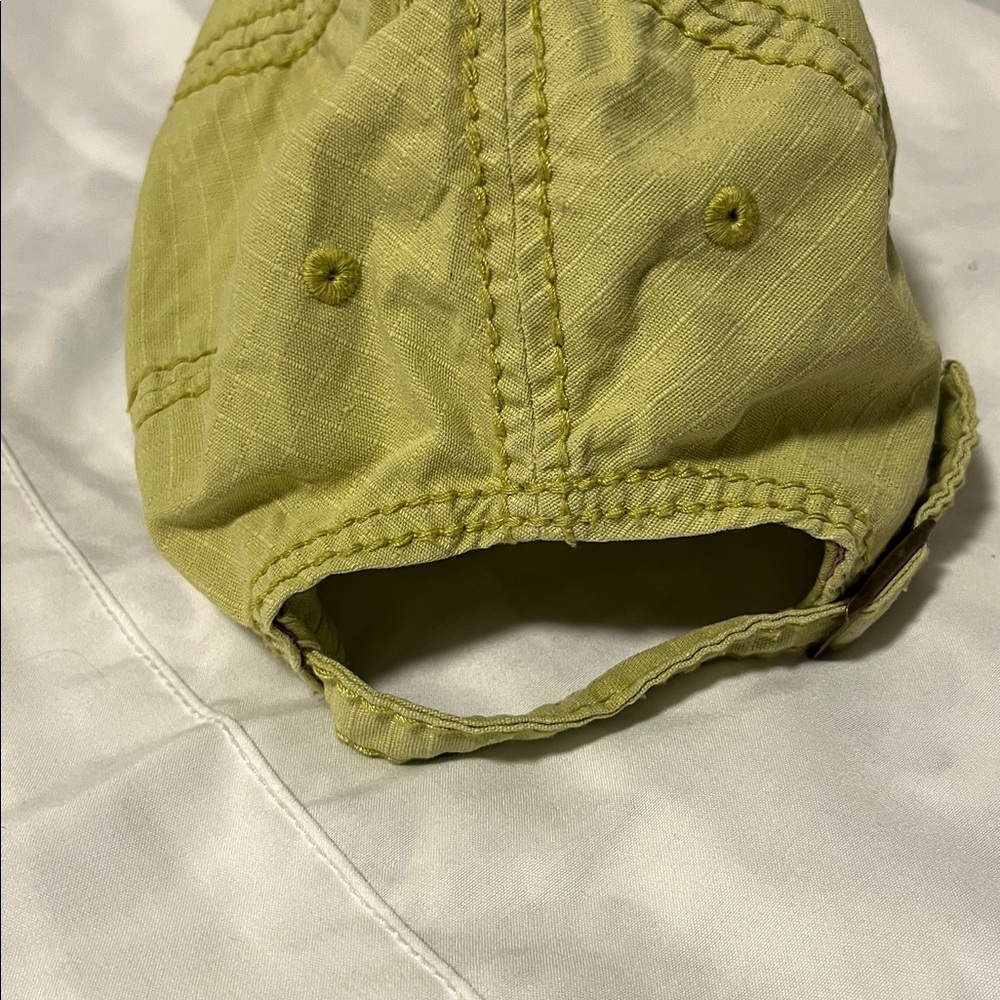 Life is good hat, greenish yellow, Smile, Life is Good across front - Picture 3 of 4